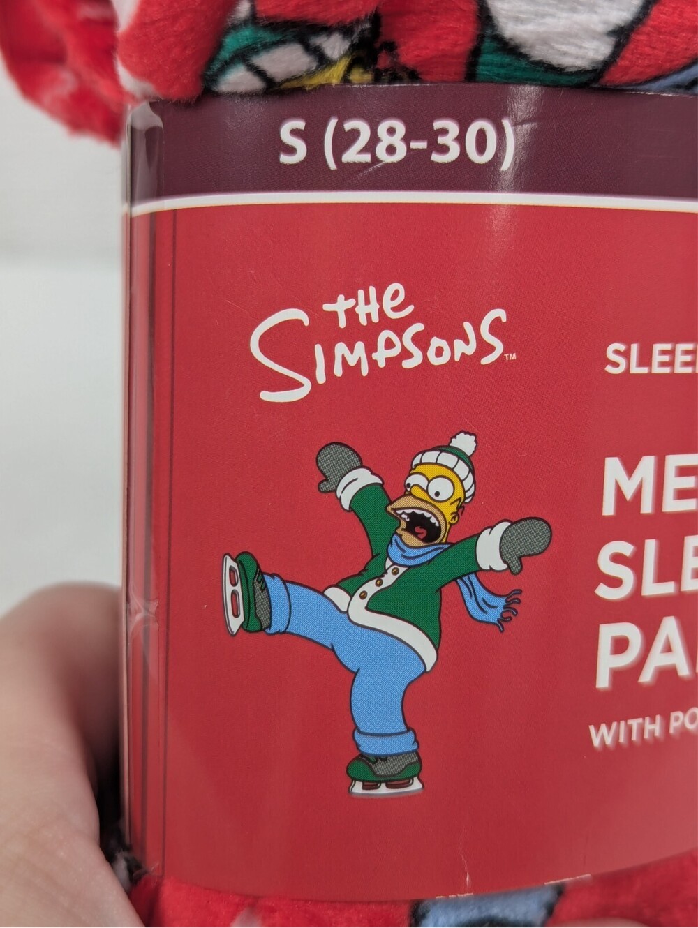 The Simpsons - Men's Christmas Fleece Pants - Size S (28-30)